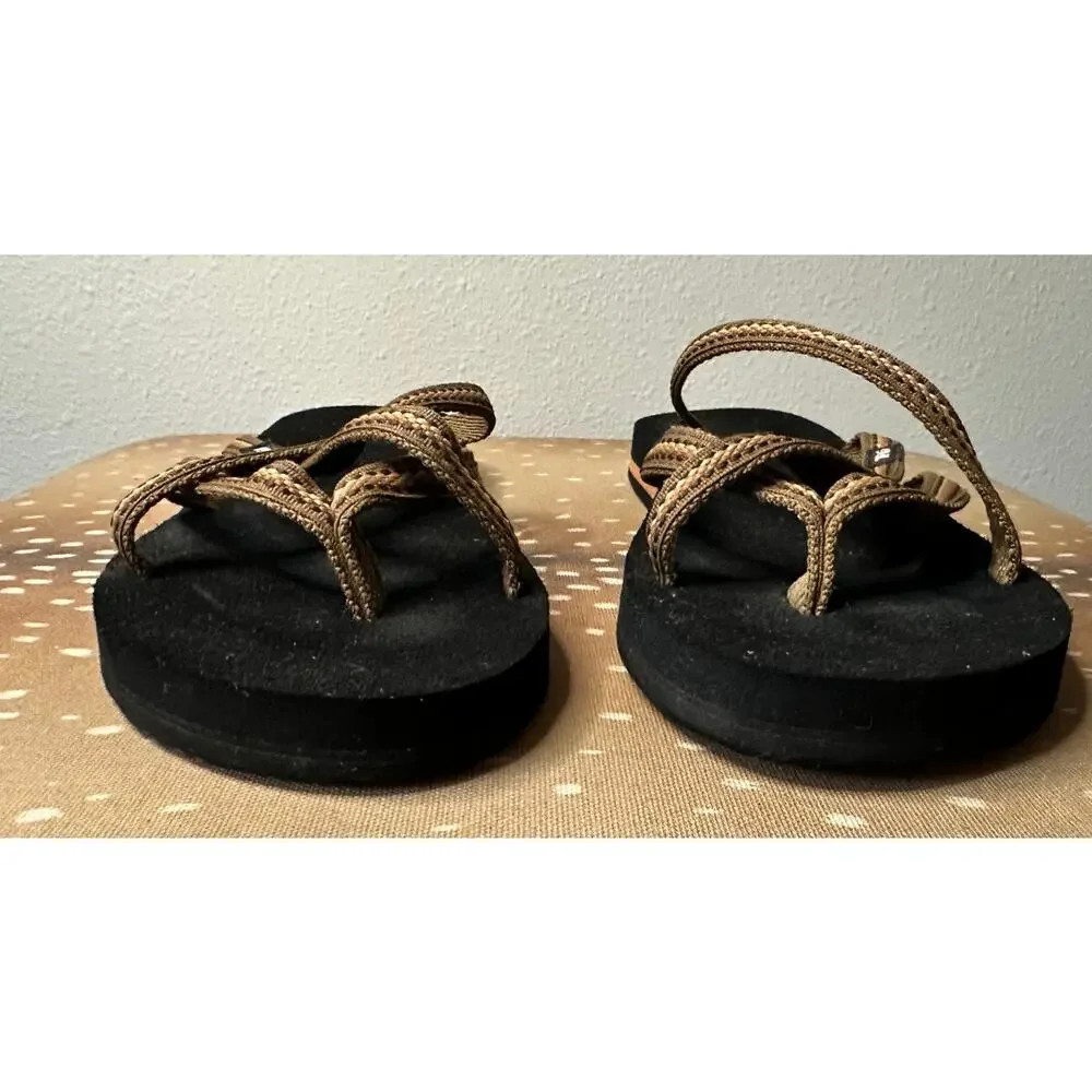 NWOT TEVA Olowahu Flip Flops in Brown Size 8